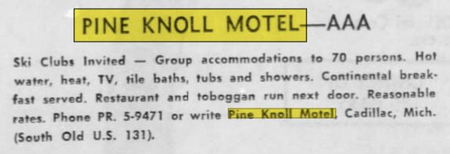 Pine Knoll Motel (Pioneer Motel, Pioneer Apartments) - Oct 1964 Ad (newer photo)